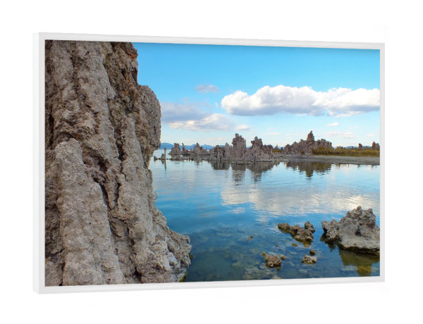 Poster mit weißem Rahmen "Der Mono Lake in Kalifornien" artboxONE - Natur,Reise,Reise / Länder