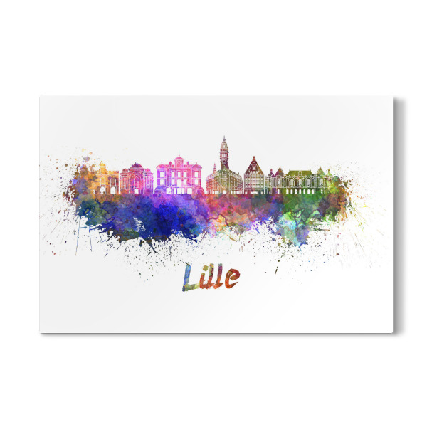 Galerie-Print "LILLE skyline in watercolor-h" 30x20 cm artboxONE