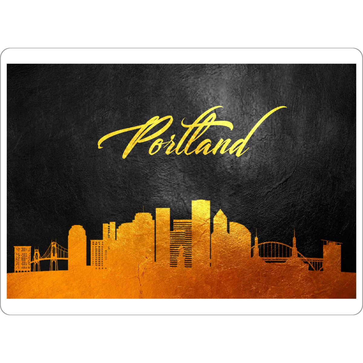 Tischset "Portland Oregon Gold Skyline" artboxONE - Städte - Portland,Oregon,Gold,Skyline,City,Stadt - Bild portland