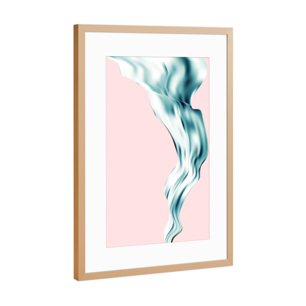 Poster mit Rahmen Kupfer "Free Flow-II" artboxONE - Abstrakt,Marmor - Digital manipulation,Water,Fluid,Liquid,Flow,Wasser,Bunt,Colorful