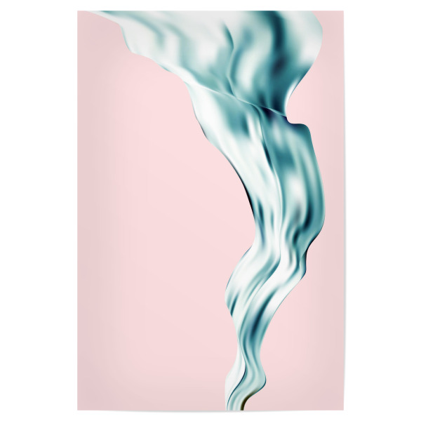 Poster "Free Flow-II" artboxONE - Abstrakt,Marmor - Digital manipulation,Water,Fluid,Liquid,Flow,Wasser,Bunt,Colorful