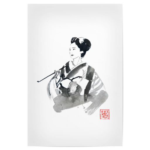 Smoking geisha