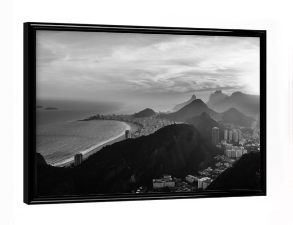 Poster mit schwarzem Rahmen "Views from Sugar Loaf: beach" artboxONE - Natur,Reise / Strand und Meer,Städte / Rio de Janeiro
