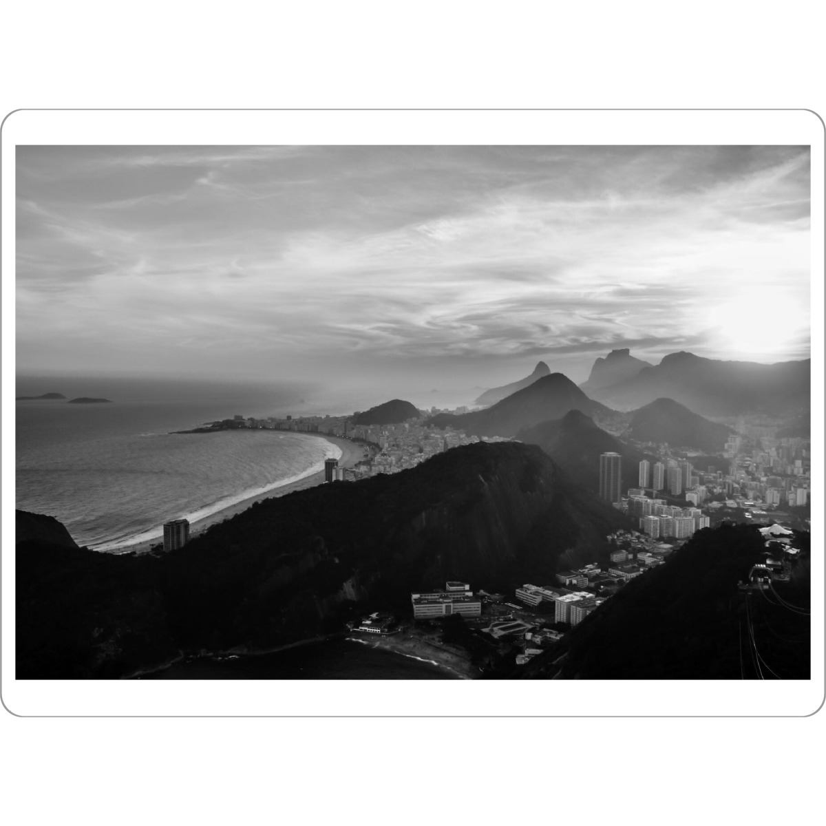 Tischset "Views from Sugar Loaf: beach" artboxONE - Natur,Reise / Strand und Meer,Städte / Rio de Janeiro