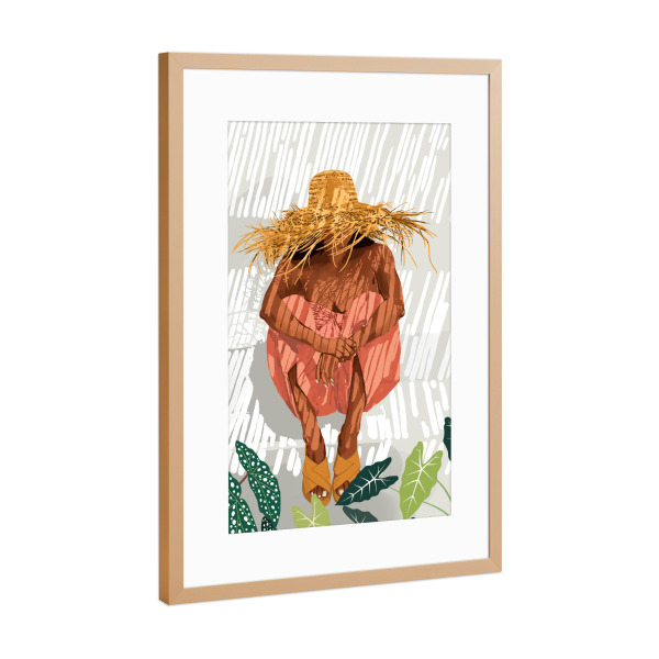 Poster mit Rahmen Kupfer "Bohemian Vacay" artboxONE - Menschen