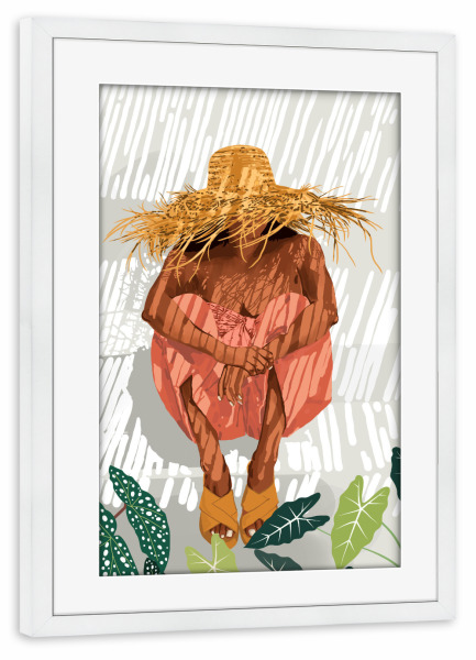 Poster mit Rahmen weiß "Bohemian Vacay" artboxONE - Menschen