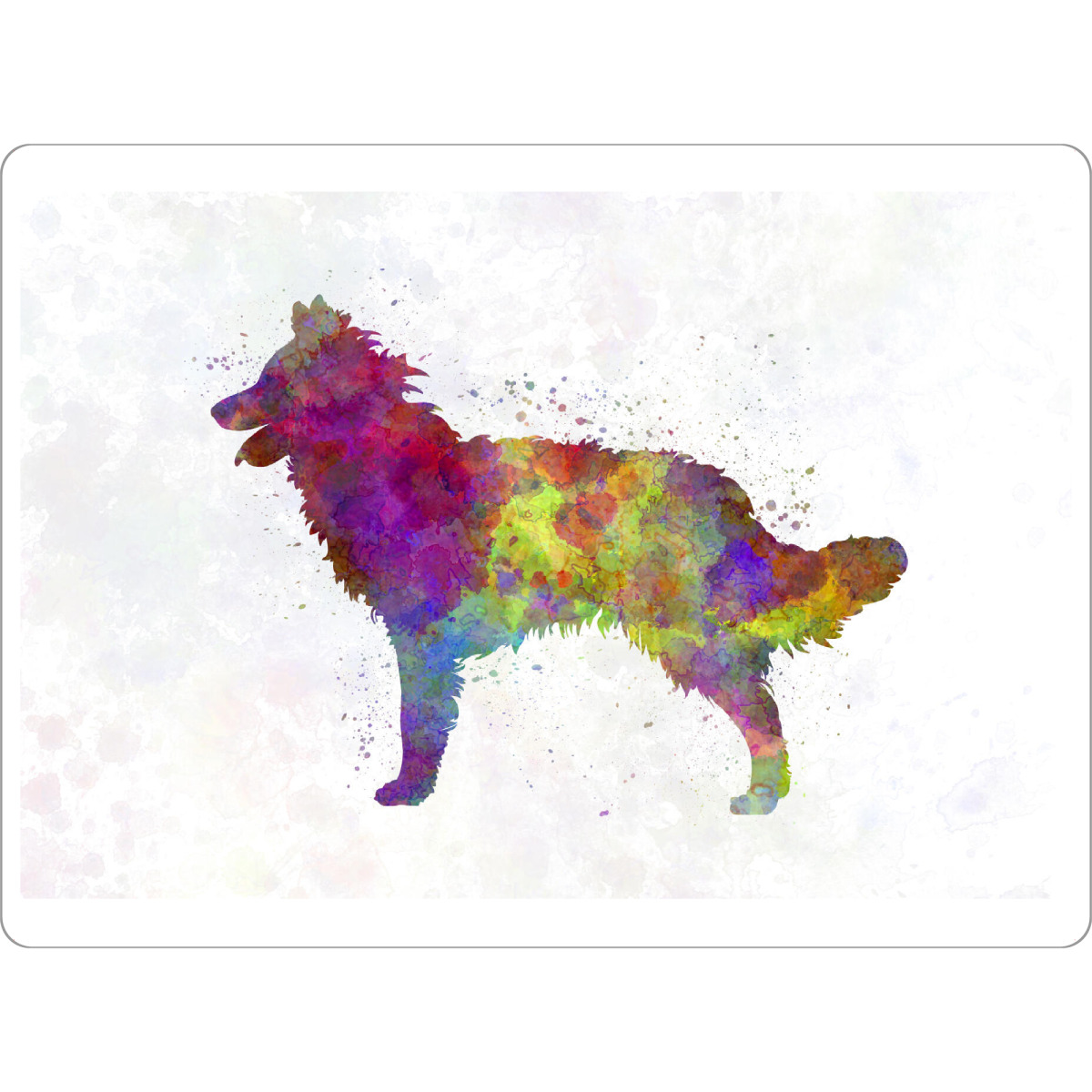 Tischset "Mudi in watercolor" artboxONE - Tiere,Abstrakt - Dog,Pet,Animal,Mammal,Watercolor,Illustration,Abstract,Hund,Bunt,Colorful - Bild dog