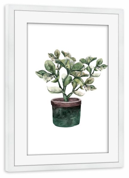 Poster mit Rahmen weiß "Potted Plantfriend" artboxONE - Natur,Floral