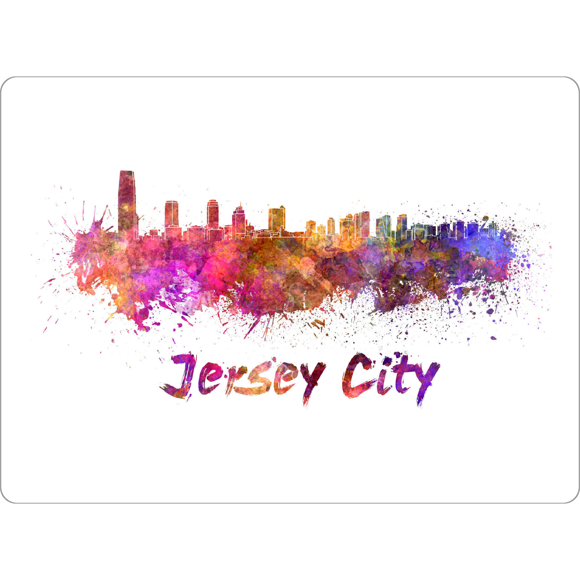 Tischset "JERSEY CITY skyline in watercolor" artboxONE - Städte,Abstrakt,Architektur