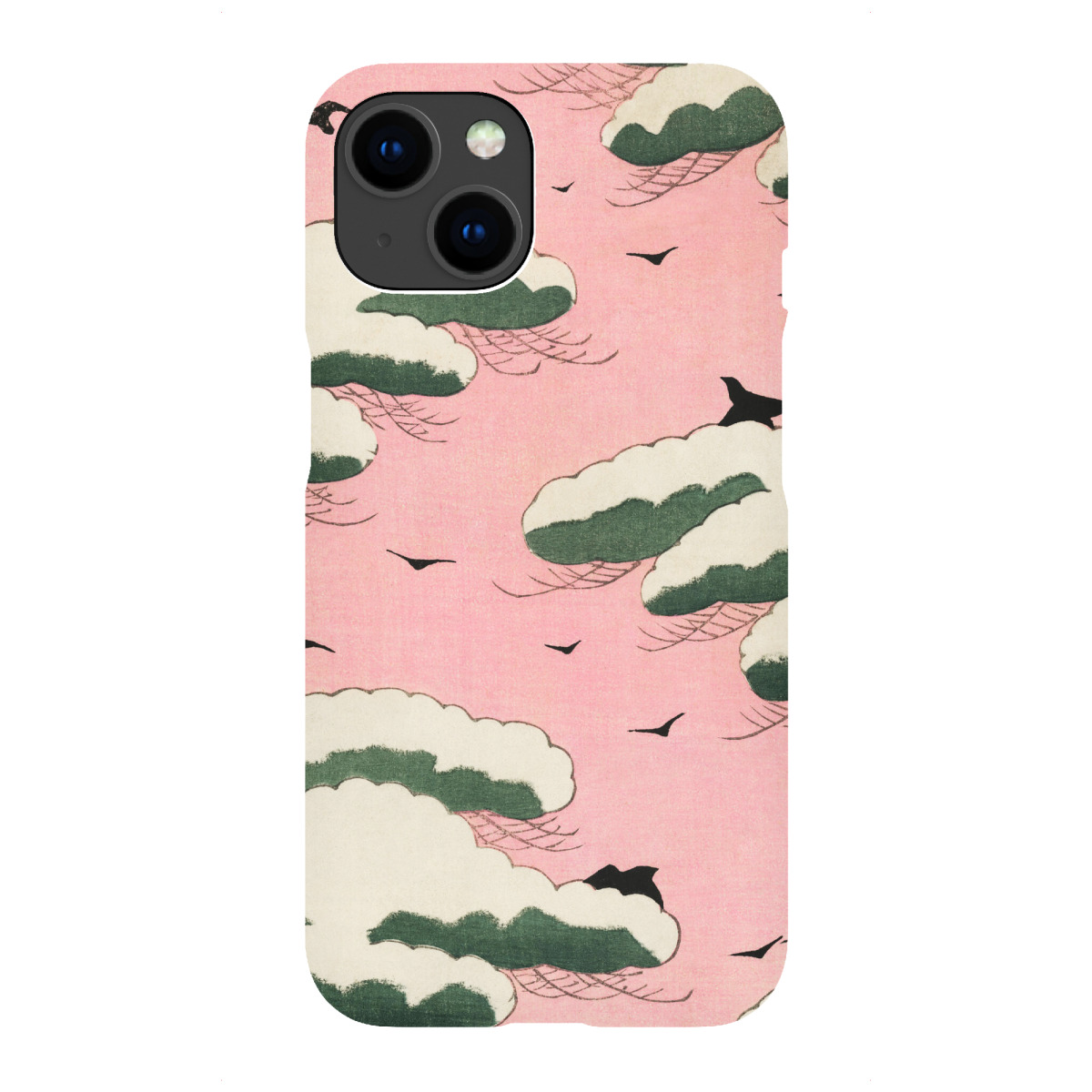 "Bird flying through pink sky"für iPhone - Premium-Case Handyhülle artboxONE