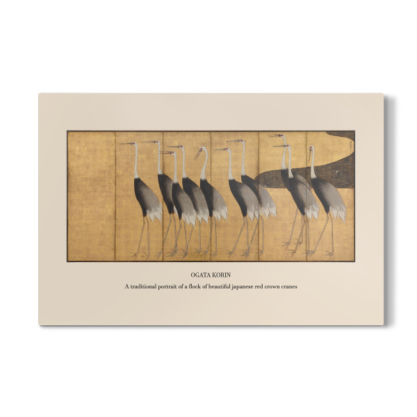 Galerie-Print "Herde roter Königskraniche" 30x20 cm artboxONE