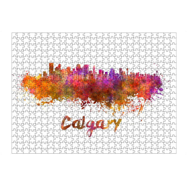 artboxONE Puzzle "CALGARY skyline in watercolor-b" artboxONE - Städte,Reise,Abstrakt,Architektur