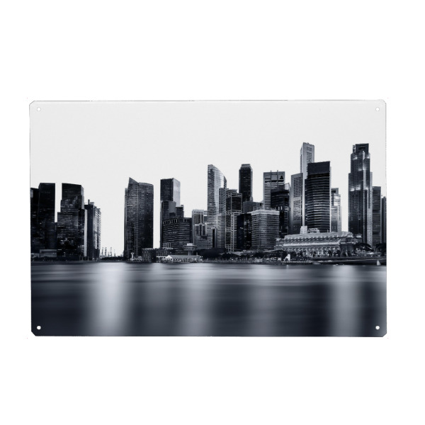 Metall Poster "Singapore Buildings" artboxONE - Städte,Reise,Architektur,Reise / Länder,Städte / Singapur