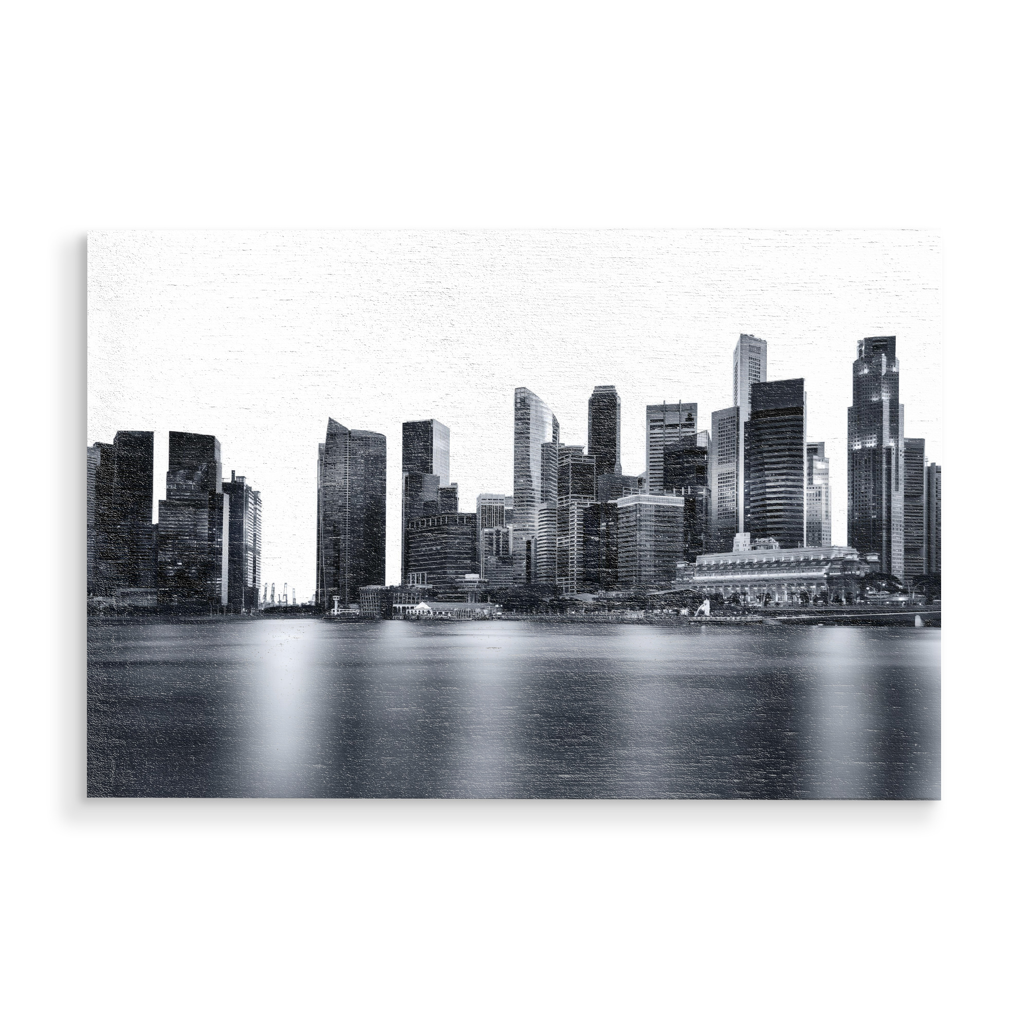 Holzbild "Singapore Buildings" artboxONE - Städte,Reise,Architektur,Reise / Länder,Städte / Singapur