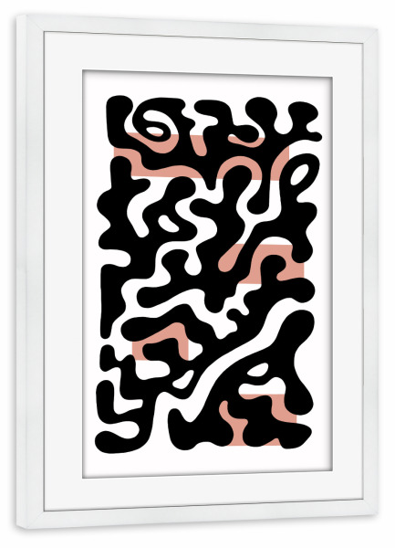 Poster mit Rahmen weiß "Twisted Beats - What’s up" artboxONE - Abstrakt