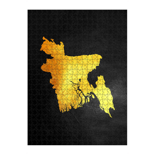 artboxONE Puzzle "Bangladesh Gold Map" artboxONE - Reise / Länder - Bangladesh,Gold,Map,Karte - Bild bangladesh