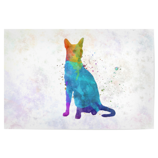 Poster 30x20 cm "Cornish rex in watercolor" artboxONE - Tiere,Abstrakt