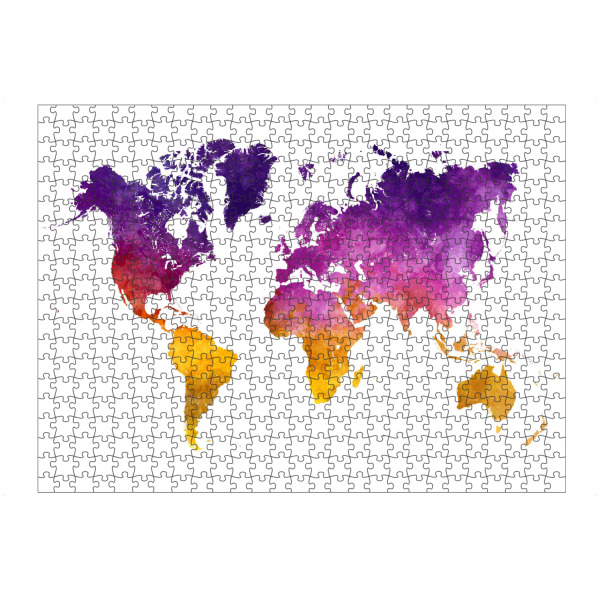Puzzle Ravensburger "Watercolor world map-ab" artboxONE - Abstrakt,Kartografie