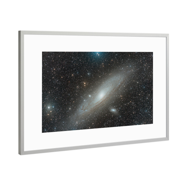 Poster mit Rahmen Silber "Die Andromeda-Galaxie (M31)" artboxONE - Galaxy