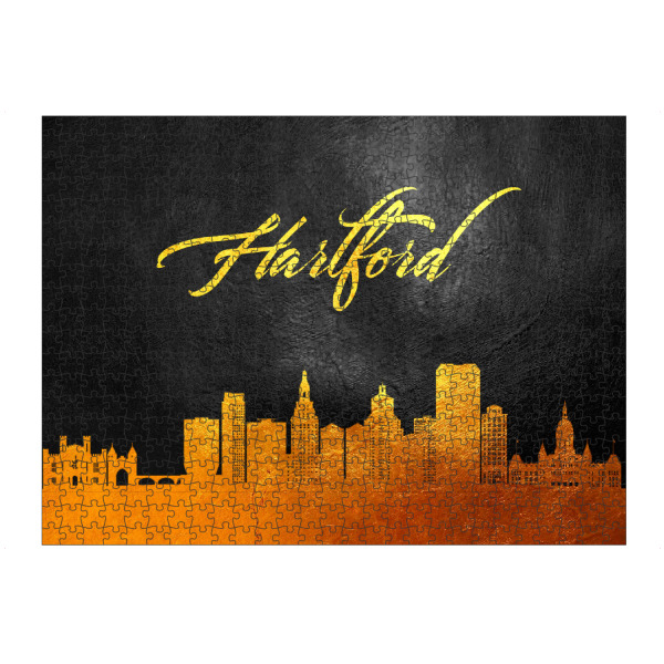 artboxONE Puzzle "Hartford Connecticut Gold" artboxONE - Städte - Hartford connecticut,Gold,Skyline,City,Stadt - Bild hartford connecticut