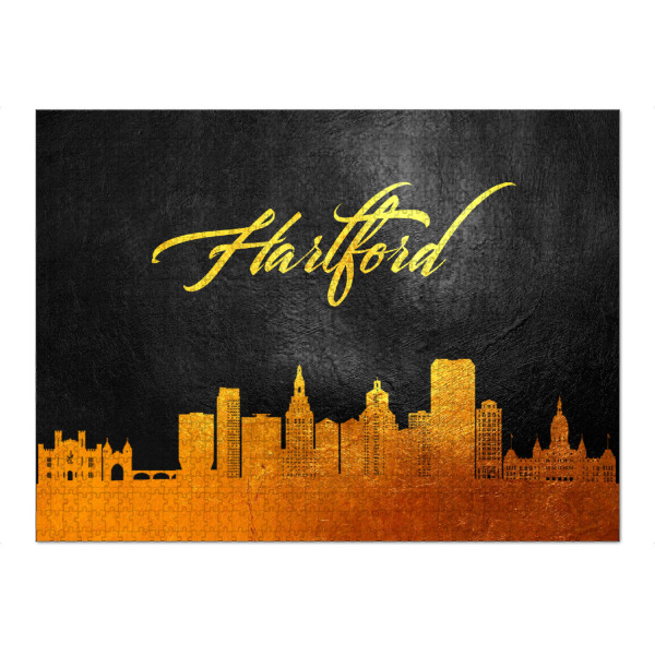 Puzzle Ravensburger "Hartford Connecticut Gold" artboxONE - Städte - Hartford connecticut,Gold,Skyline,City,Stadt - Bild hartford connecticut