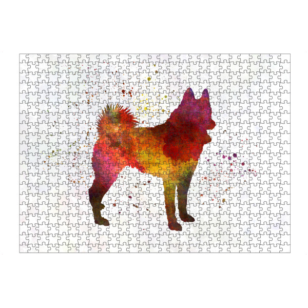 artboxONE Puzzle "Russian European Laika" artboxONE - Tiere,Abstrakt - Dog,Pet,Animal,Mammal,Watercolor,Abstract,Hund,Bunt,Colorful - Bild dog