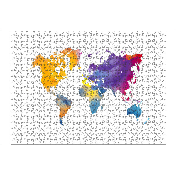 artboxONE Puzzle "Watercolor world map-ad" artboxONE - Abstrakt,Kartografie