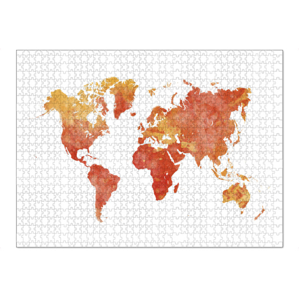 Puzzle Ravensburger "Watercolor world map-p" artboxONE - Abstrakt,Kartografie