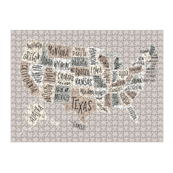 artboxONE Puzzle "USA Karte Pastellfarben" artboxONE - Reise,Kartografie - Amerika,Map,Illustration,America,Pastel,Usa,Karte - Bild amerika