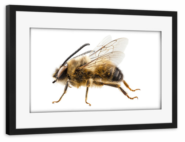 Poster mit Rahmen schwarz "Bee species Eucera longicornis" artboxONE - Natur,Tiere