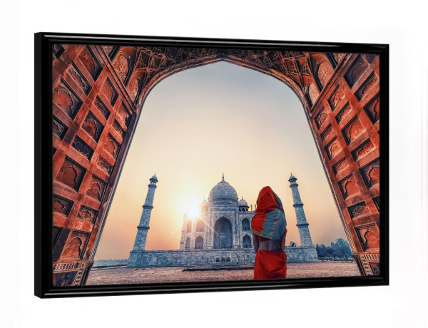 Poster mit schwarzem Rahmen "Indian Morning" artboxONE - Städte,Reise,Architektur,Reise / Asien,Reise / Länder