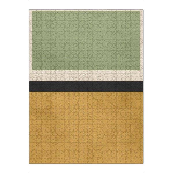 Puzzle Ravensburger "Line Shape Green" artboxONE - Abstrakt - Abstract,Geometric,Flower,Leaf,Shape,Modern,New,Square,Clean,Minimal - Bild abstract
