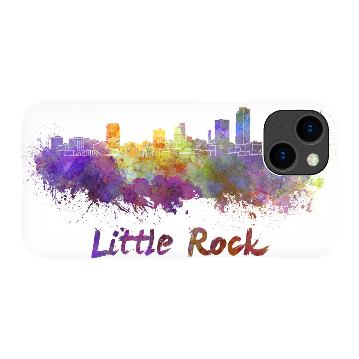 "LITTLE ROCK skyline colorful"für iPhone - Premium-Case Handyhülle artboxONE