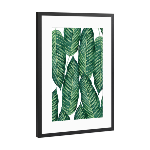 Poster mit Rahmen Schwarz (Metallic) "Hello Freshness" artboxONE - Natur
