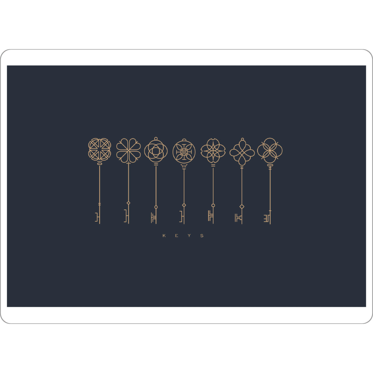 Tischset "Modern key collection grey" artboxONE - Abstrakt,Architektur,Streetart