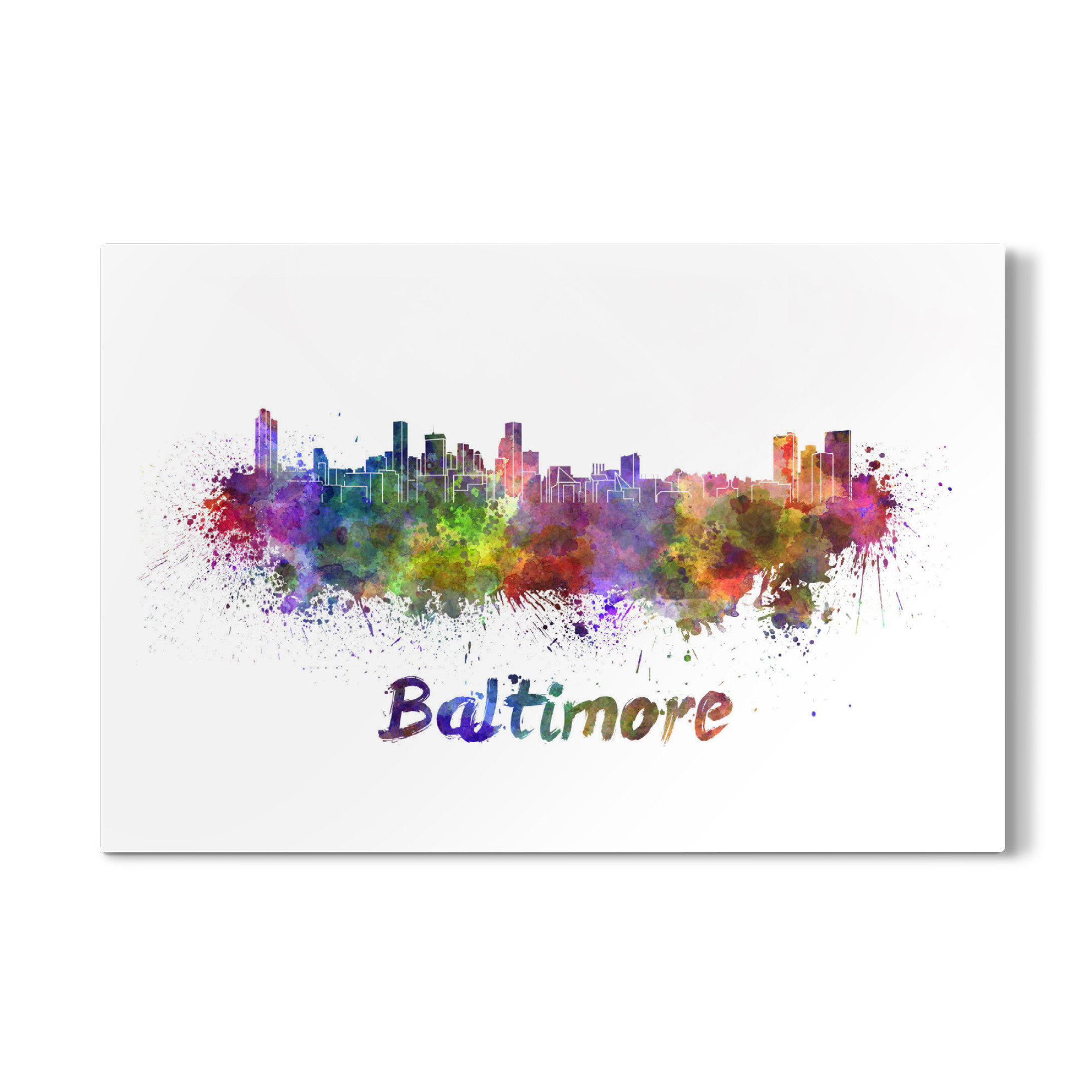 Galerie-Print "BALTIMORE skyline in watercolor-b" 30x20 cm artboxONE