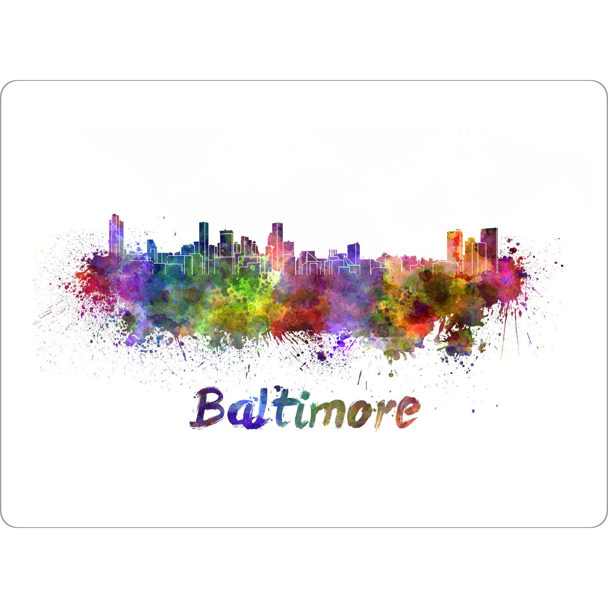 Tischset "BALTIMORE skyline in watercolor-b" artboxONE - Städte,Abstrakt,Architektur,Sport