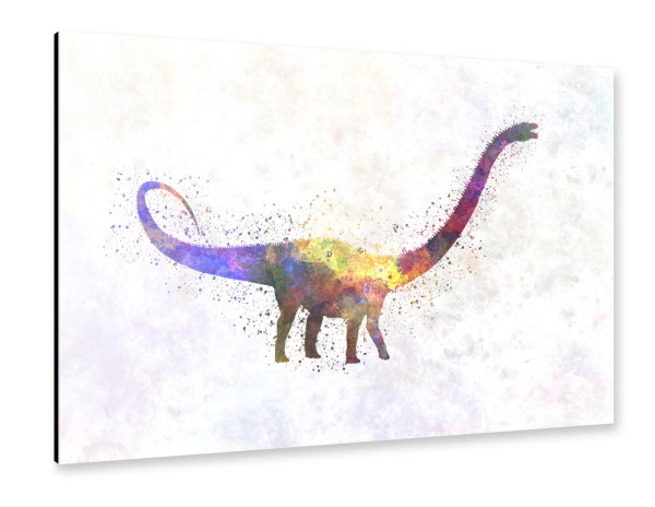 Alu-Dibond "Diplodocus in watercolor" 30x20 cm artboxONE