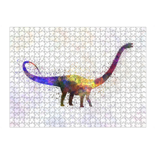 Puzzle Ravensburger "Diplodocus in watercolor" artboxONE - Tiere,Abstrakt