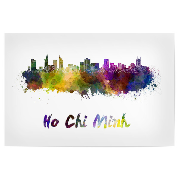 Poster "HO CHI MINH skyline-b" artboxONE - Städte,Abstrakt,Architektur