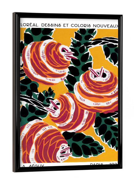 Poster mit schwarzem Rahmen "Art Nouveau Floréal" artboxONE - Natur,Floral,Abstrakt
