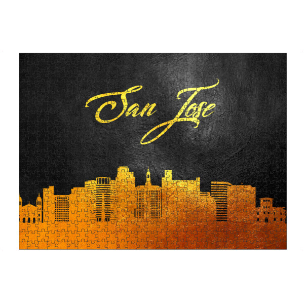 Puzzle Ravensburger "San Jose California Gold" artboxONE - Städte - Sanjose,California,Gold,Skyline,City,Stadt - Bild sanjose