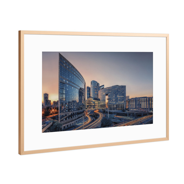 Poster mit Rahmen Kupfer "La Defense District" artboxONE - Städte,Reise,Architektur,Städte / Paris,Reise / Länder