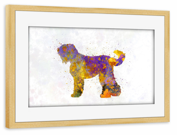 Poster mit Rahmen kiefer "Russian Black Terrier dog" artboxONE - Tiere,Abstrakt