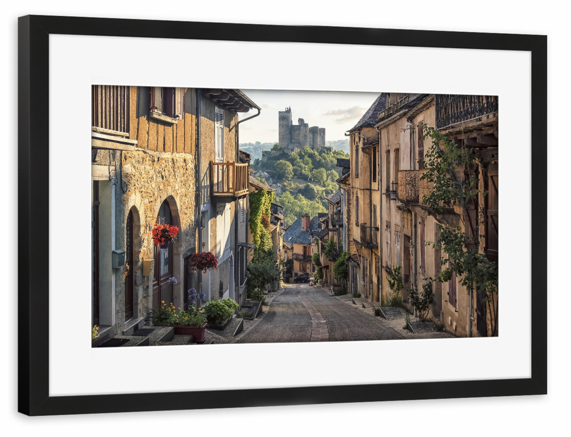 Poster mit Rahmen schwarz "Najac Village" artboxONE - Städte,Reise,Architektur,Reise / Länder