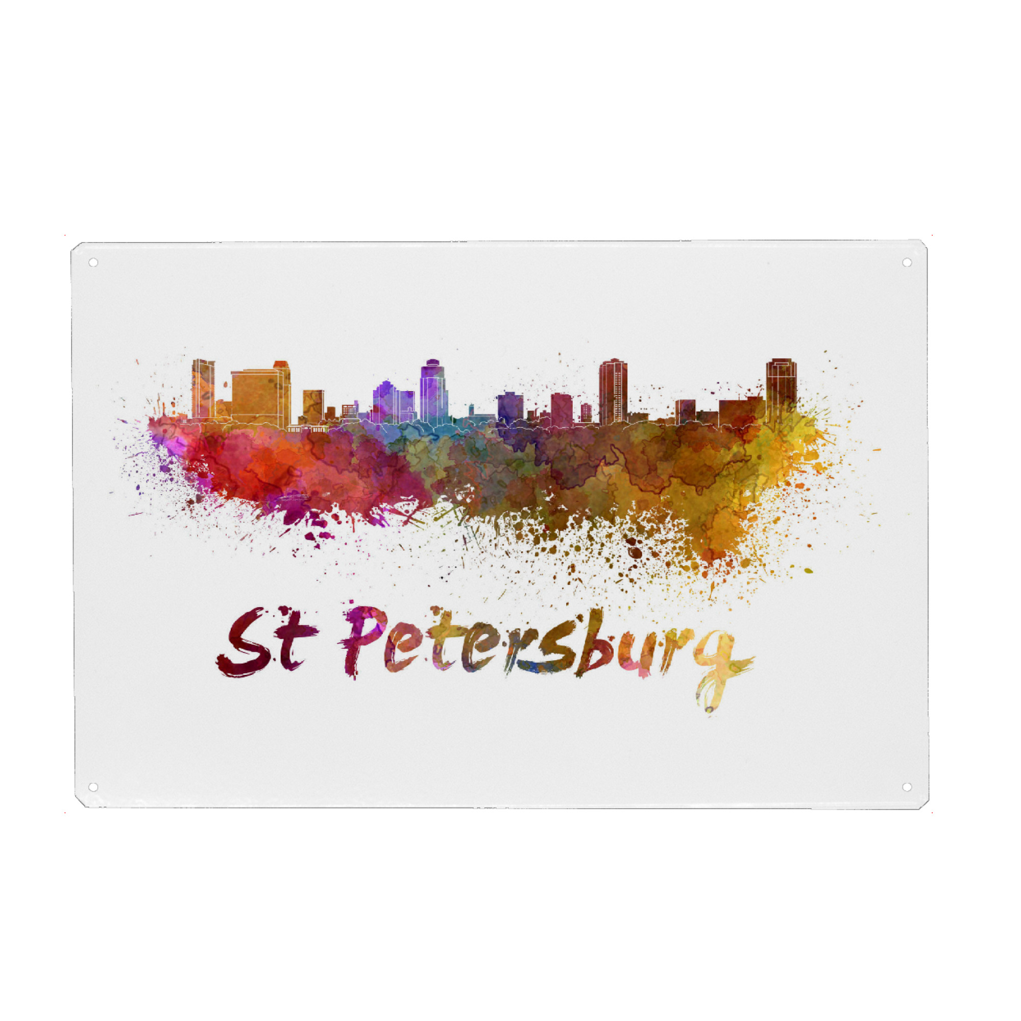 Metall Poster "ST PETERSBURG FL skyline-x" artboxONE - Städte,Abstrakt,Architektur