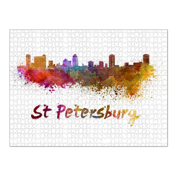 Puzzle Ravensburger "ST PETERSBURG FL skyline-x" artboxONE - Städte,Abstrakt,Architektur