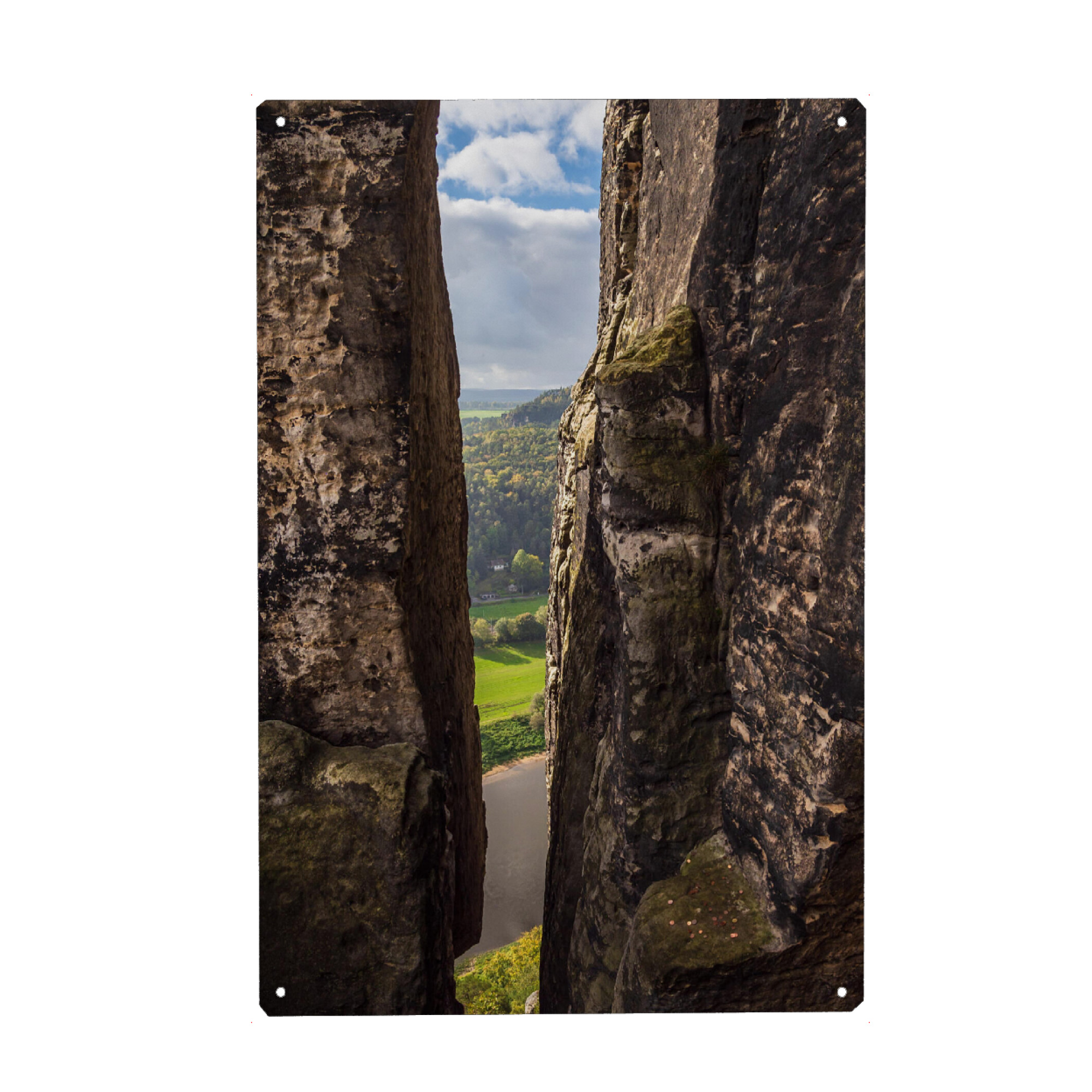 Holzbild "Blick durch eine Felsspalte" artboxONE - Natur,Reise