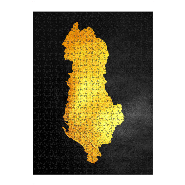 artboxONE Puzzle "Albania Gold Map" artboxONE - Reise / Länder - Albania,Gold,Map,Karte - Bild albania
