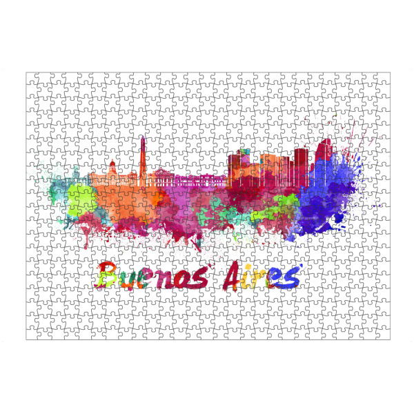 Puzzle Ravensburger "BUENOS AIRES skyline-b" artboxONE - Städte,Reise,Abstrakt,Architektur